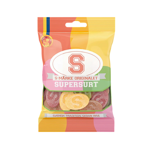 S-märke Supersurt Candy People 80g 18-p