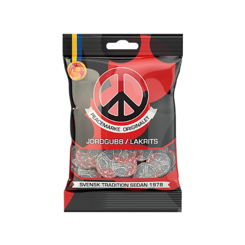 Peacemärke Jordgubb Lakrits Candy People 80g 18-p