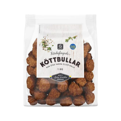 Köttbullar Färdiglagade Garant 1kg 10-p