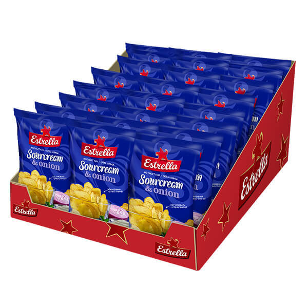 Chips Sourcream Onion Estrella 40g 27-p